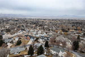 Bird's eye view featuring a mountain view