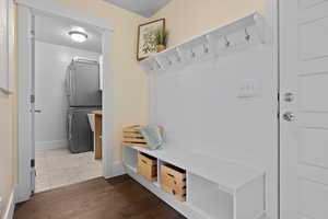 Just off the kitchen and the garage, you have a mudroom. Perfect place to hold coats, backpacks, shoes, athletic gear ...