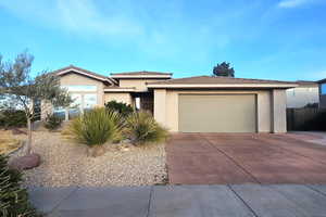 View of front facade with a garage