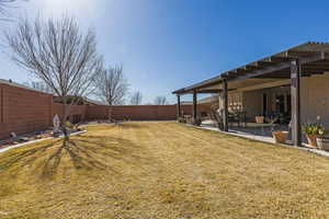 View of yard featuring a patio