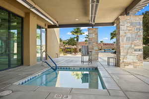 View of pool featuring a patio area