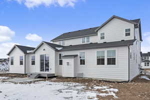 View of snow covered house