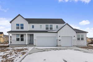 View of front of house featuring a garage