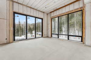 Spare room with concrete floors