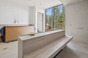 Unfurnished dining area with expansive windows