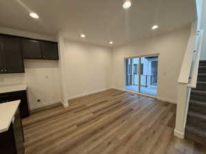 Interior space with wood-type flooring