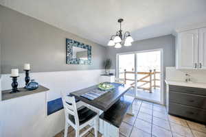 Dining space with inviting bench seating area