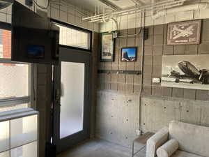 Bathroom featuring concrete floors