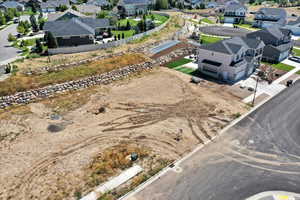 Aerial view of residential area