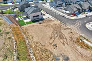 Aerial view of residential area