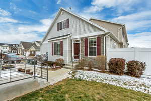 View of front of home with a private yard