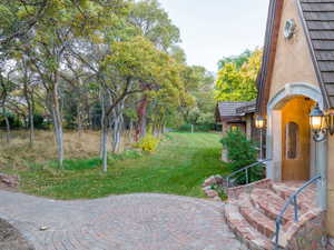 View of yard featuring a patio area