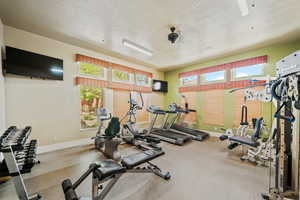 Gym featuring a wealth of natural light