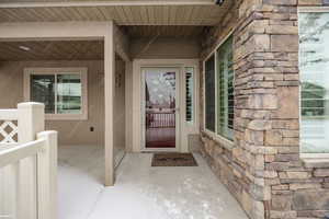 View of doorway to property