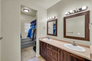 Bathroom featuring vanity