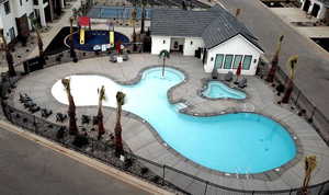 View of pool with a patio