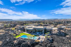 Exterior space featuring a mountain view