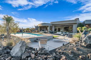 View of pool featuring a patio