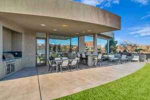 View of patio / terrace featuring area for grilling and grilling area