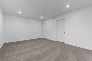 View of carpeted empty room