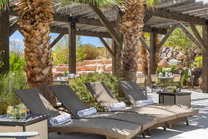 View of patio / terrace with a pergola