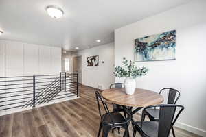 Dining space featuring hardwood / wood-style floors