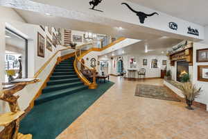 Lobby with stairs