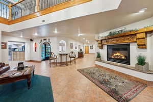 Building lobby featuring visible vents