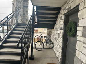 Bike rack conveniently located outside your door!