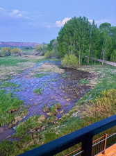 Exterior view from Park Model Tiny Home to enjoy the mountain views ready for Star Gazing, Bird Watching, Wetland Viewing