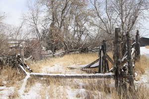 View of rustic corral