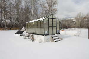 Snow covered Greenhouse