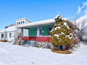 View of front facade featuring a porch