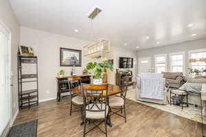 Dining room featuring wood-type flooring