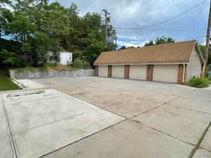 View of garages