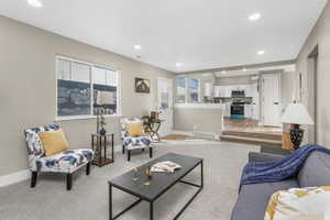 View of carpeted living room