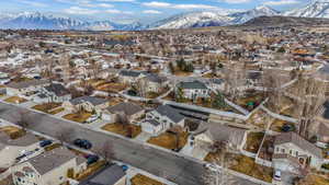 Bird's eye view featuring a mountain view