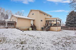 View of snow covered property