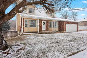 View of front facade with a garage