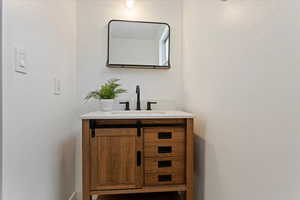 Bathroom featuring vanity