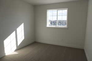 View of carpeted spare room