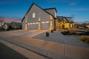 View of front facade with a garage