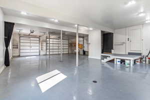 Garage with baseboards