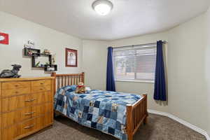 View of carpeted bedroom