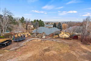 Birds eye view of property