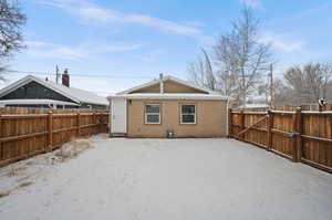 View of snow covered house