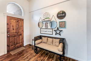 Entrance foyer with laminate flooring