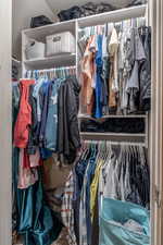 View of spacious closet