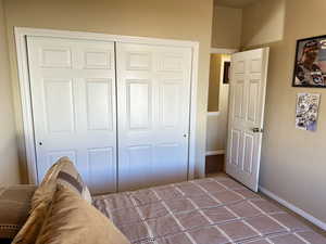 Bedroom with a closet