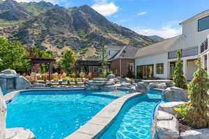 Lazy river and 10 foot pool with 1 foot entry area for children